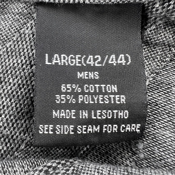 VINTAGE LARGE GEORGE GREY ARGYLE LONG SLEEVE POLO ACADEMIA STRETCH - Picture 10 of 11